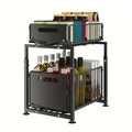 2-Tier Carbon Steel Pull Out Cabinet Organizer for Kitchen & Sink