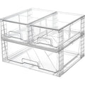 3-Pack Clear Acrylic Stackable Storage Drawers for Bathroom & Closet