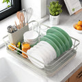 Compact Dish Drying Rack - Rust-Proof Metal for Kitchen Counter