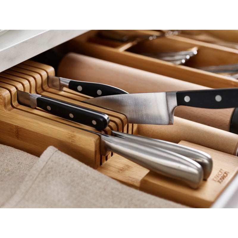 Bamboo 2-Tier Knife Organizer | Joseph Joseph DrawerStore