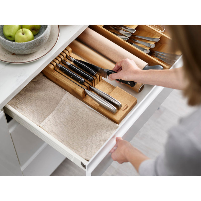 Bamboo 2-Tier Knife Organizer | Joseph Joseph DrawerStore