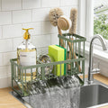 Kitchen Sink Caddy 304 Stainless Steel Sponge & Brush Organizer