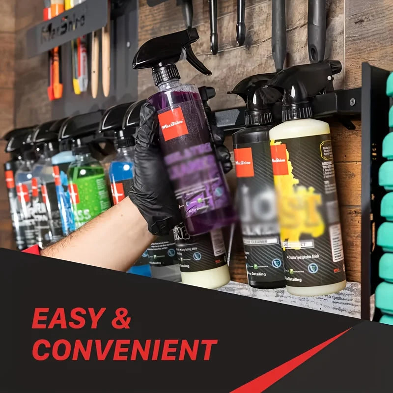 Wall-Mounted Metal Spray Bottle Holder Iron Garage Storage Rack