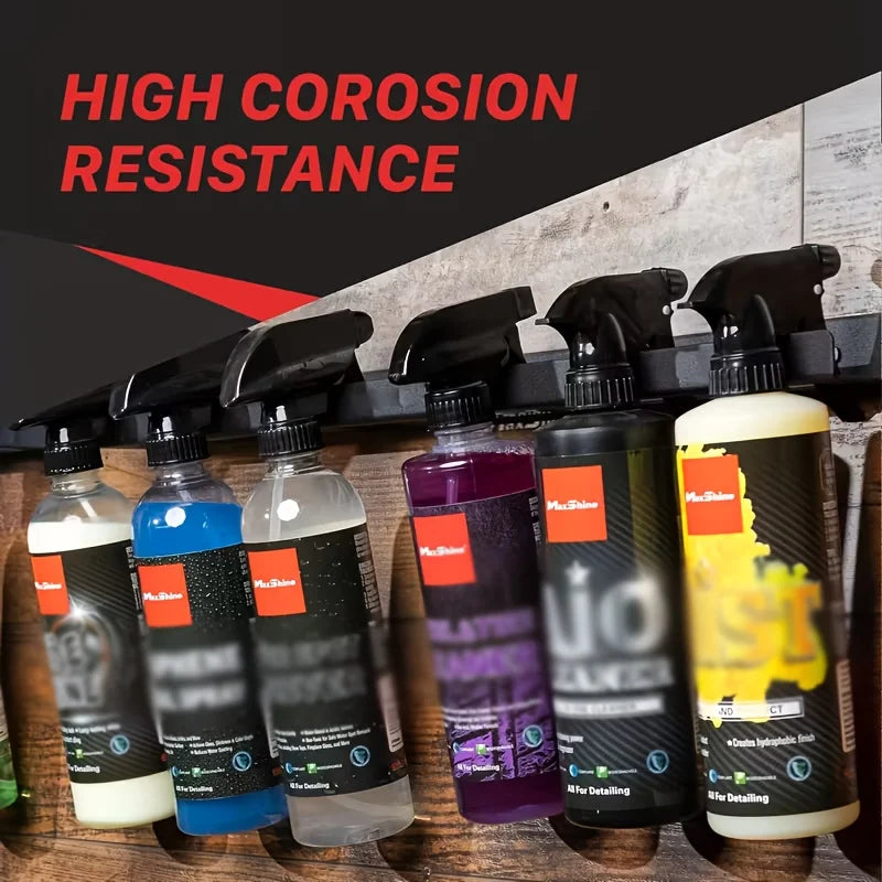 Wall-Mounted Metal Spray Bottle Holder Iron Garage Storage Rack