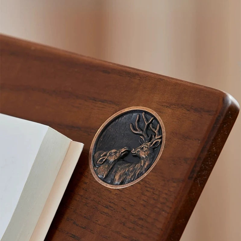 Solid Wood Book Stand with Storage Drawer for Reading & Laptops