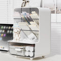 Clear Acrylic Desk Organizer - Multi-Layer Office Stationery Storage
