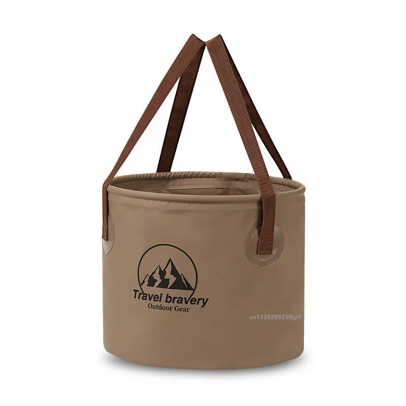 Portable PVC Folding Bucket for Camping, Hiking & Fishing