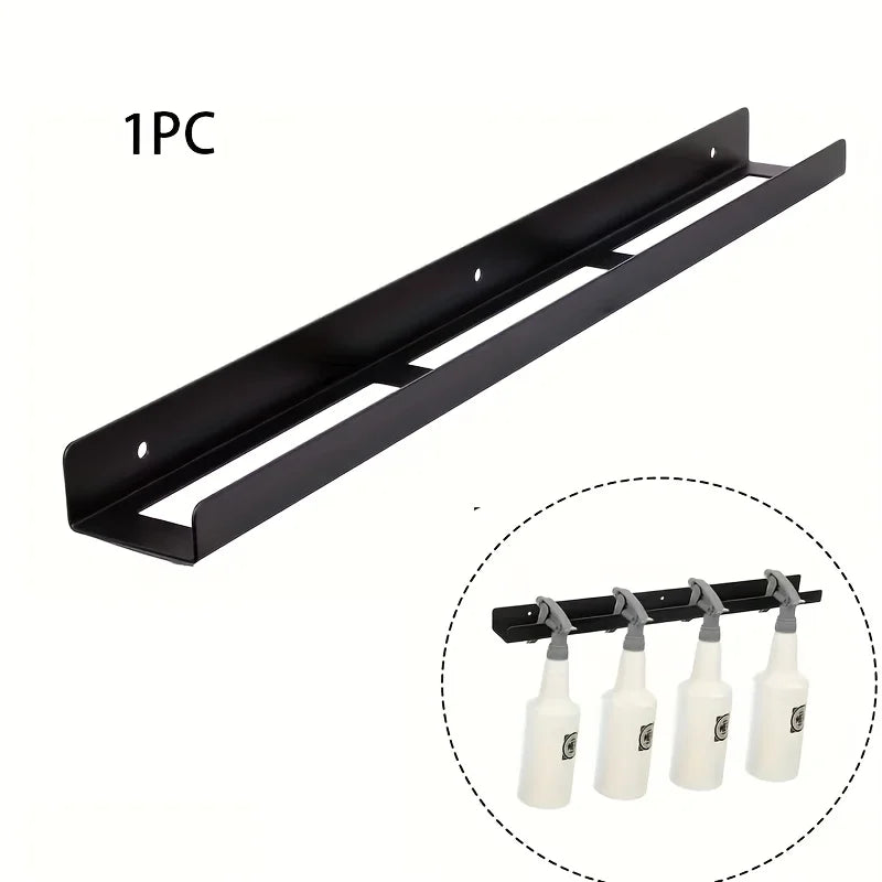 Wall-Mounted Metal Spray Bottle Holder Iron Garage Storage Rack