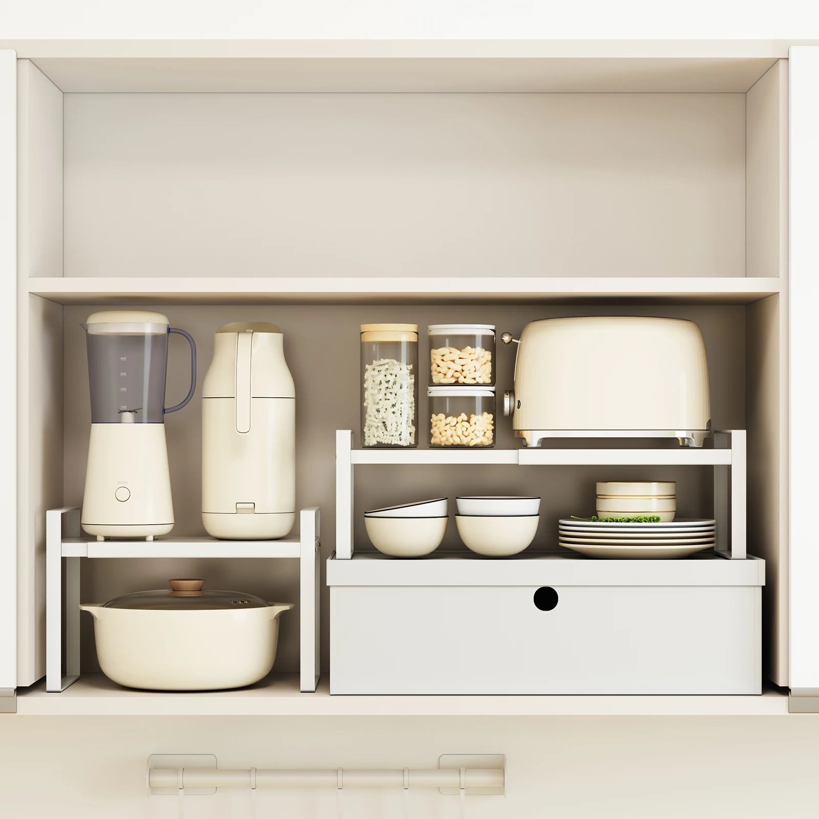 Expandable Under Sink Organizer - Metal Kitchen Storage Rack