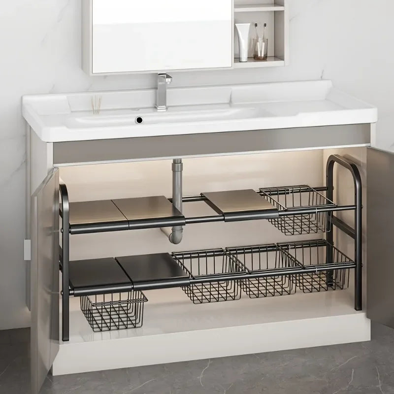 Expandable Under Sink Organizer | Multi-Use Kitchen & Bathroom Rack