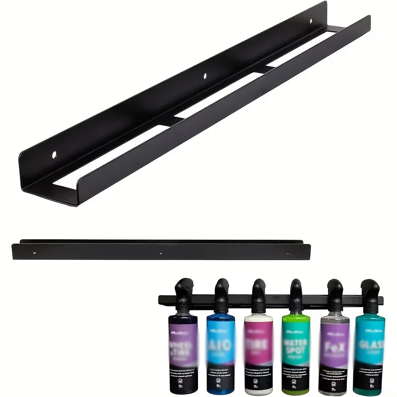 Wall-Mounted Metal Spray Bottle Holder Iron Garage Storage Rack