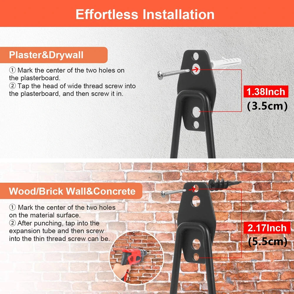 Heavy Duty Metal Garage Hooks Wall Mounted Utility Storage Organizer