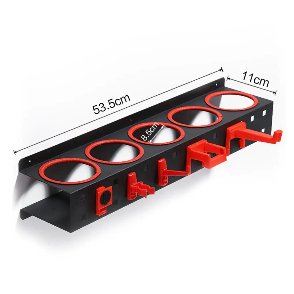 Wall Mounted Spray Bottle Storage Rack Steel Organizer for Garage