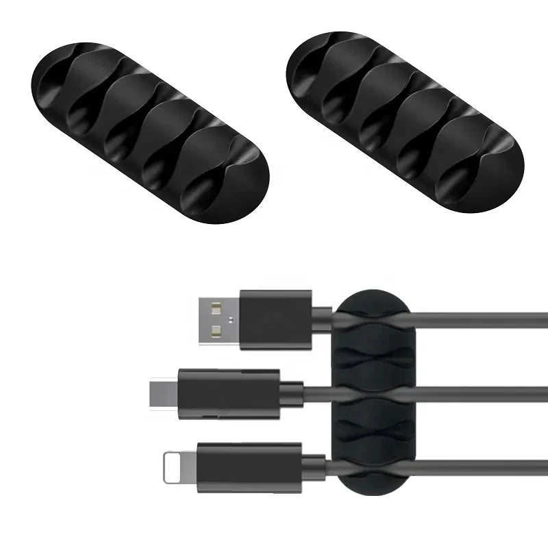 Silicone Cable Organizer Clips for Desk & Office Wire Management