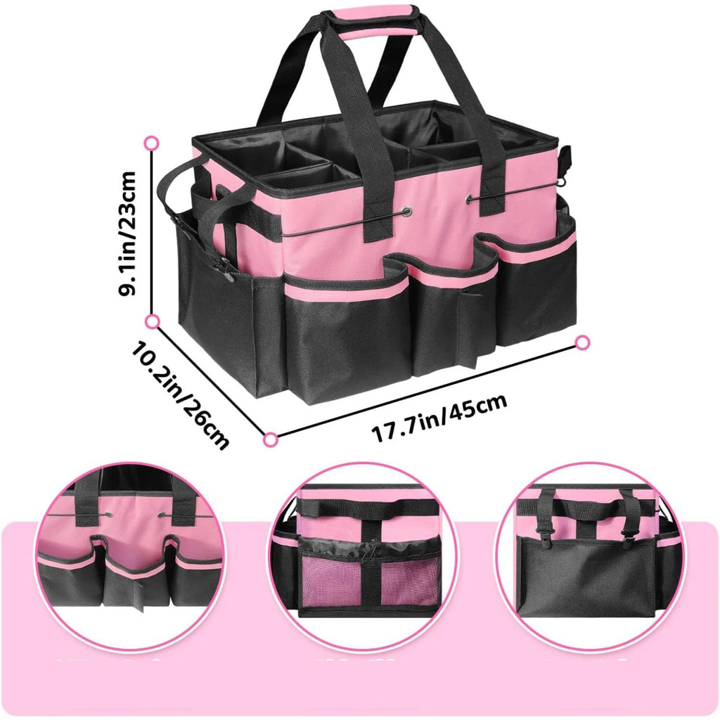 Professional Cleaning Caddy Bag - Heavy Duty Organizer for Housekeeping