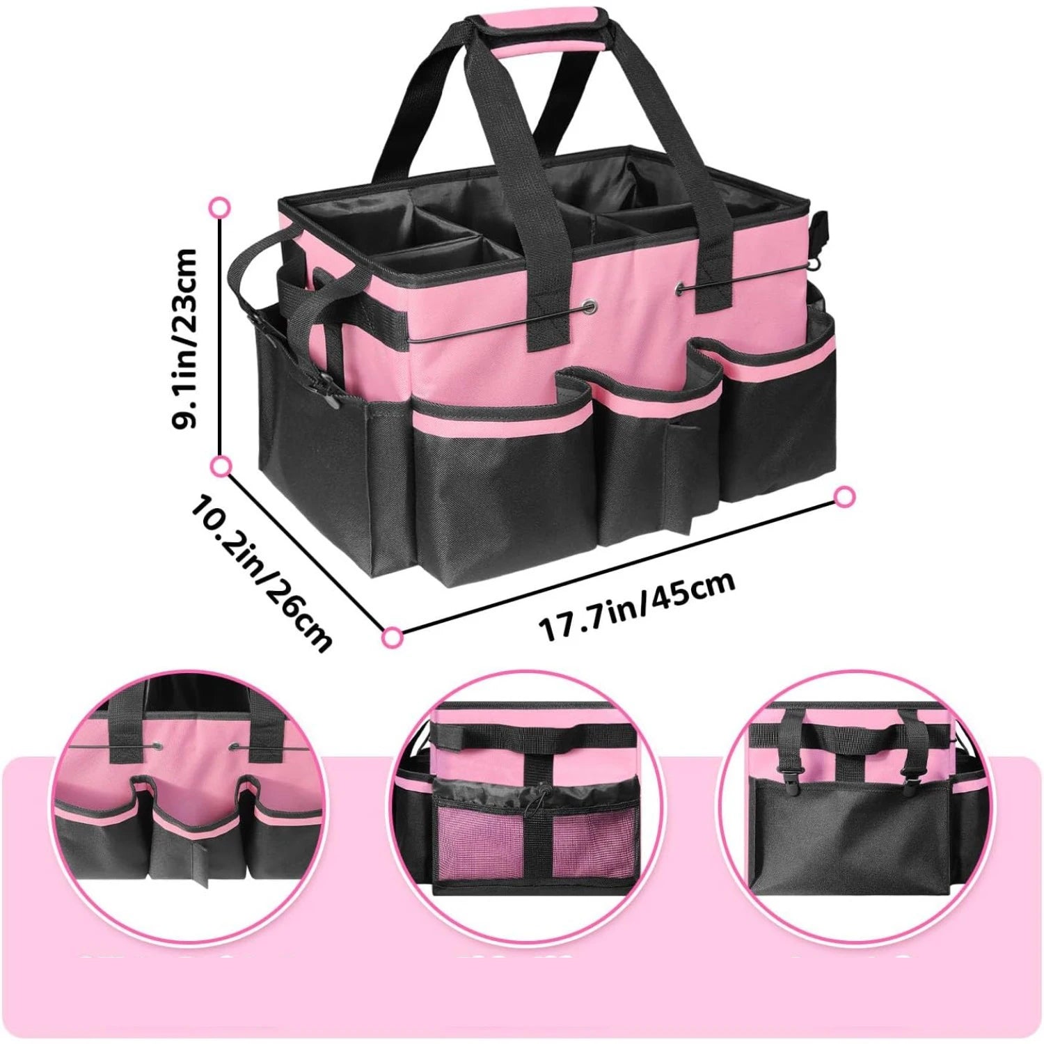 Professional Cleaning Caddy Bag - Heavy Duty Organizer for Housekeeping