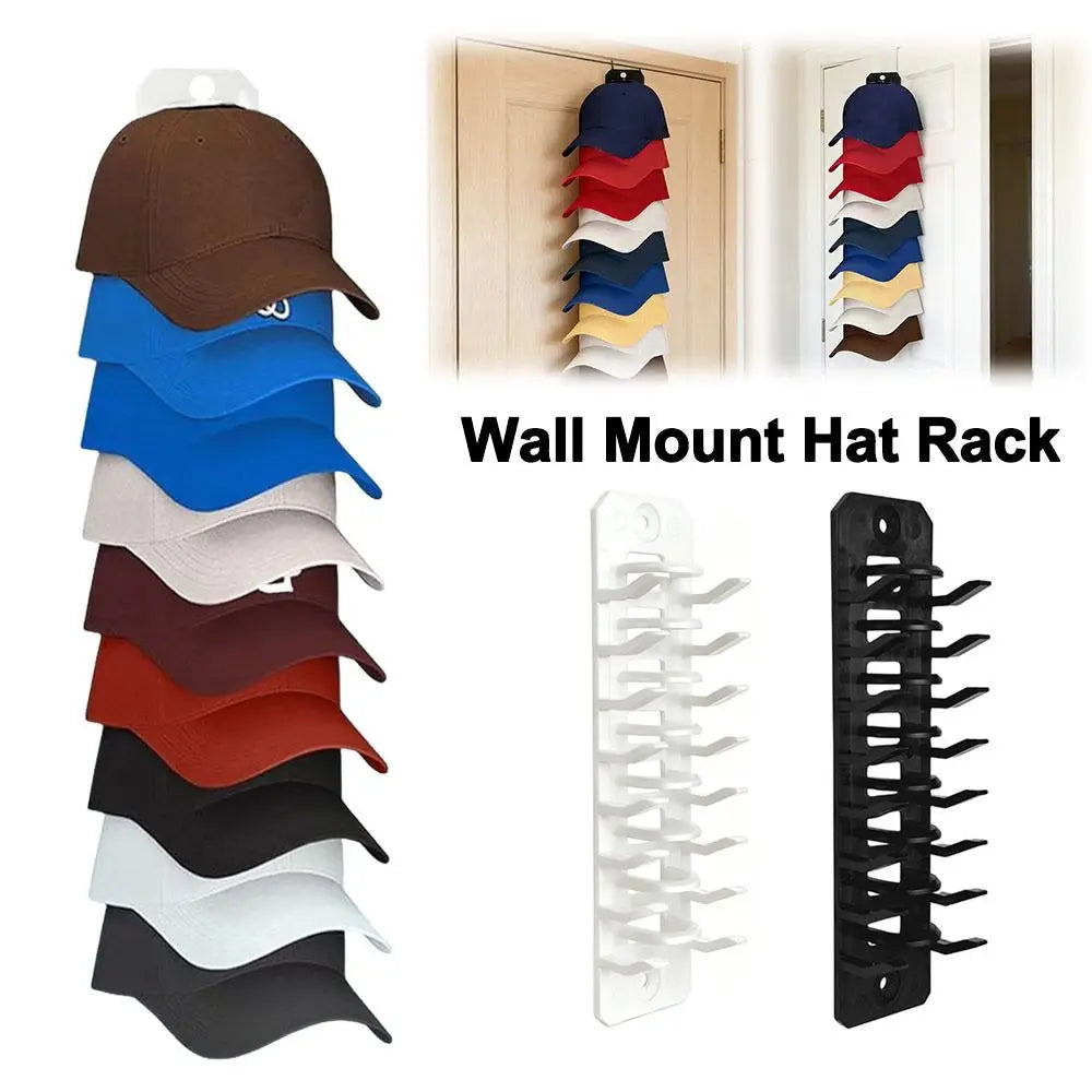 Baseball Cap Organizer Rack - Plastic Space-Saving Closet Storage
