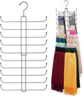10-Tier Metal Scarf Organizer Hanger for Closet Storage & Hijabs