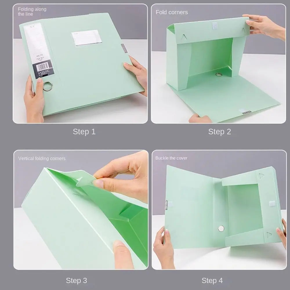 A4 Plastic Document Storage Box - Portable Office & School Organizer