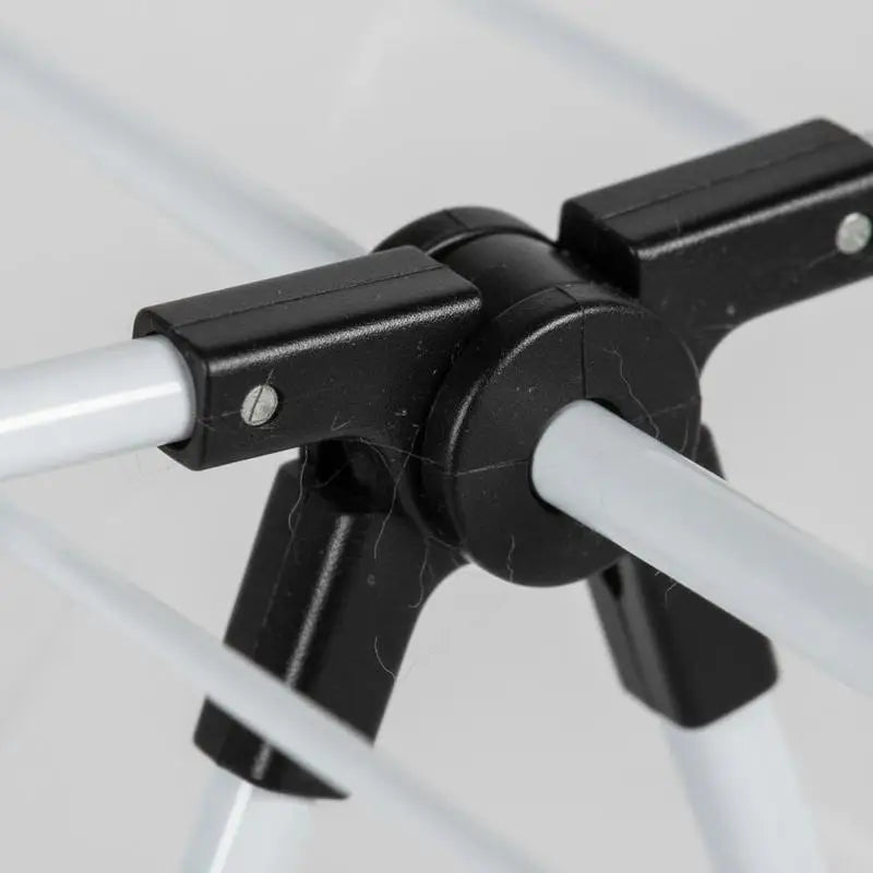 2-Tier Foldable Steel Clothes Drying Rack with Adjustable Gullwing