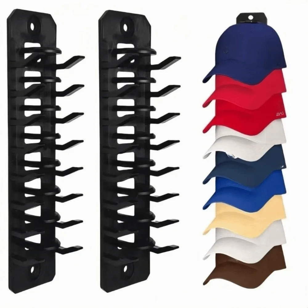 Baseball Cap Organizer Rack - Plastic Space-Saving Closet Storage