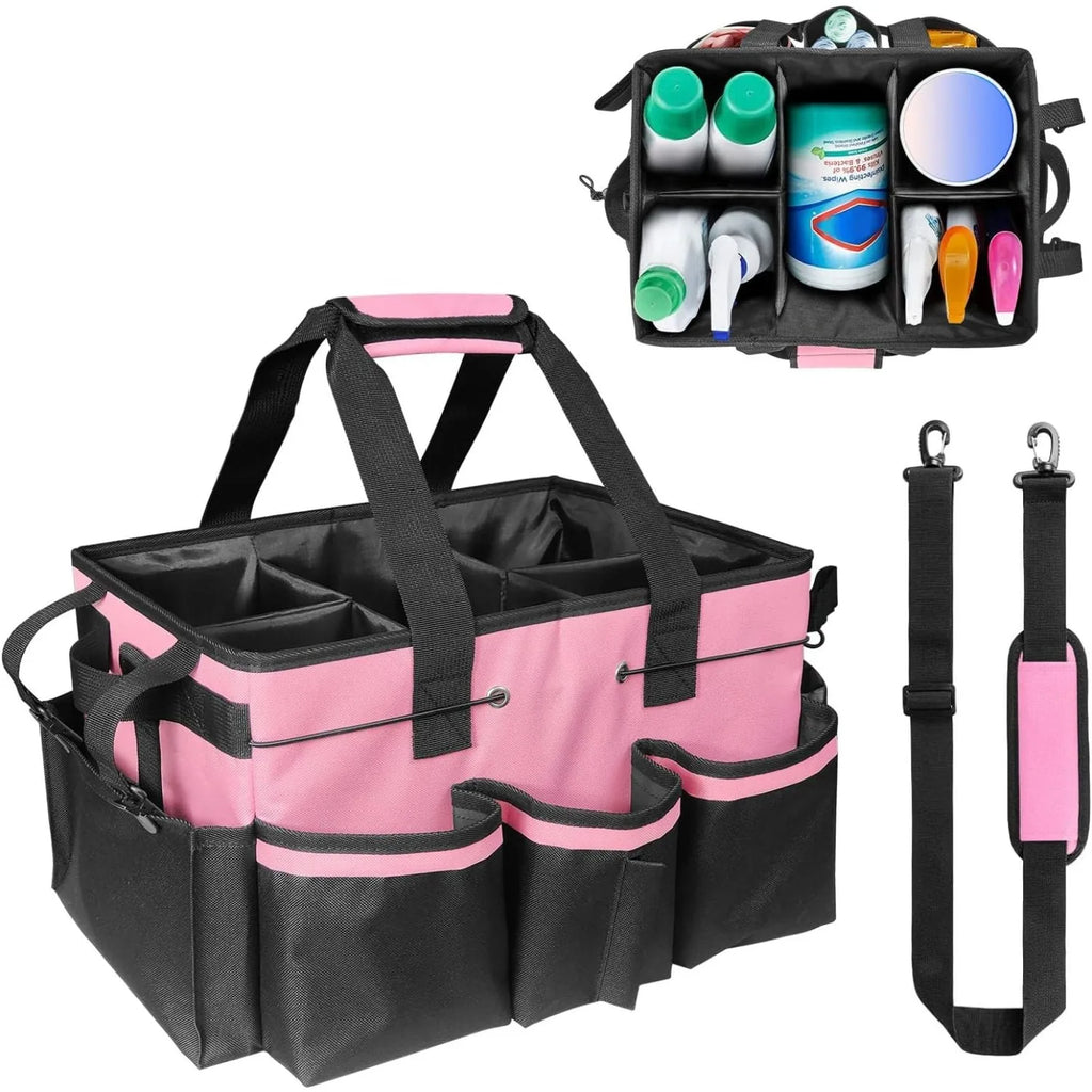 Professional Cleaning Caddy Bag - Heavy Duty Organizer for Housekeeping