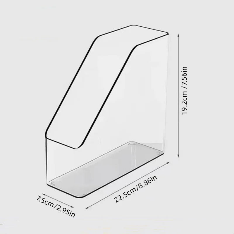 Transparent Acrylic Desktop Organizer & Book Stand Storage Box