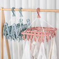 32-Clip Swivel Clothes Drying Rack for Socks and Underwear