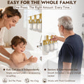 3-Chamber Shower Soap Dispenser - No-Drill Wall Mount Bathroom Set