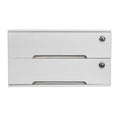 Wooden 2-Drawer Desktop File Cabinet with Lock - White Office Organizer