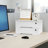 Wooden 2-Drawer Desktop File Cabinet with Lock - White Office Organizer
